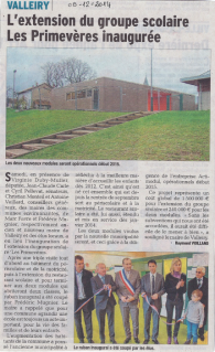Article paru dans le Dauphiné le 08/12/14
