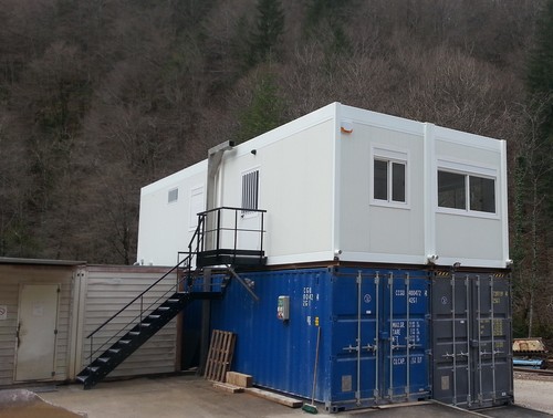 Extension bureaux modulaires sur conteneurs