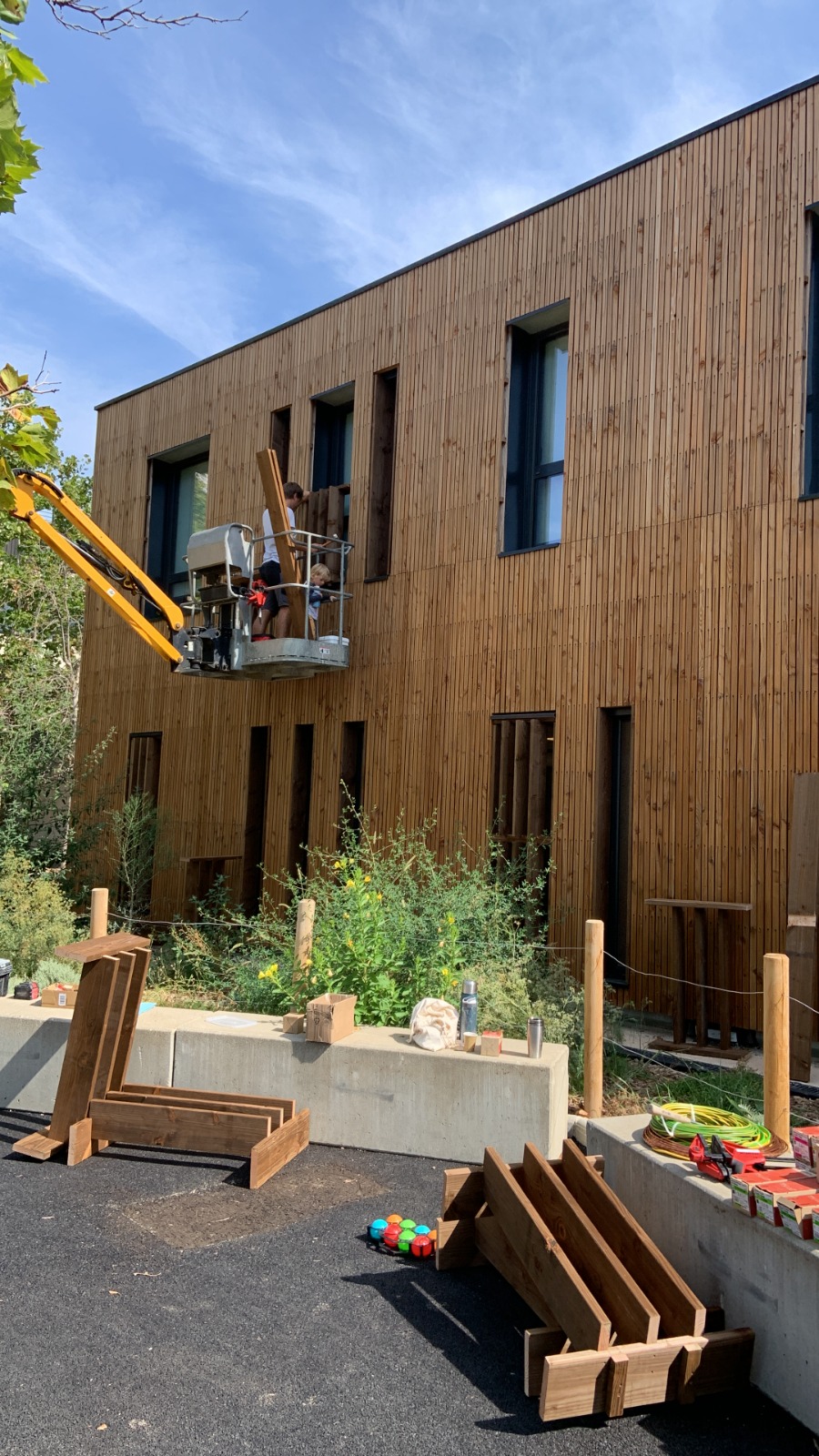 Construction modulaire façade en bois réalisée par Actimodul